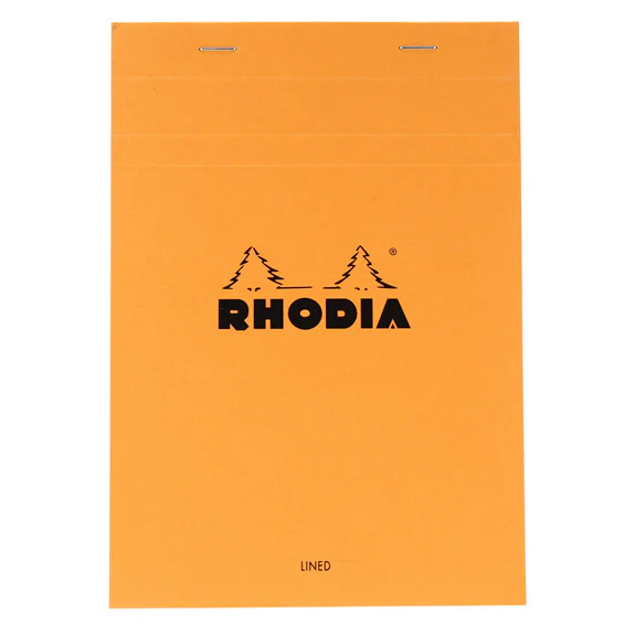 Rhodia Orange Head Stapled Pad 14.8X21Cm Lined & Margin 16600C - Image 3