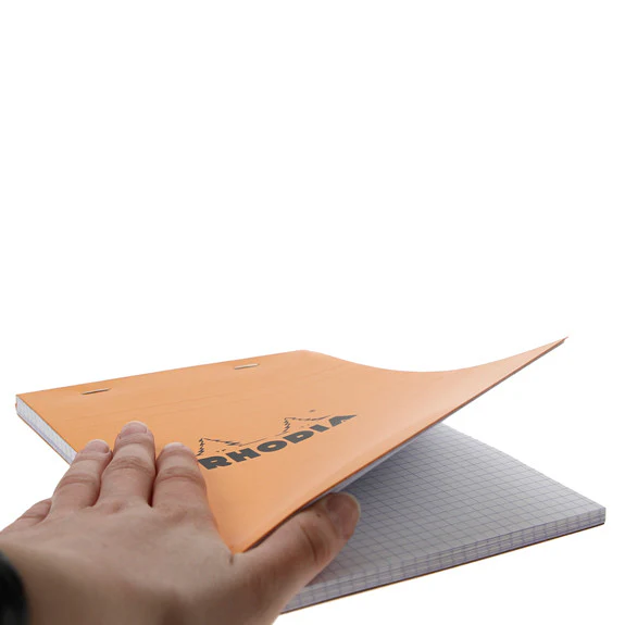 Rhodia Orange Head Stapled Pad 14.8X21Cm Sq.5X5 16200C - Image 2