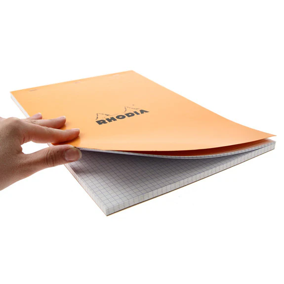 Rhodia Orange Head Stapled Pad 21X29.7Cm Sq.5X5 18200C - Image 2