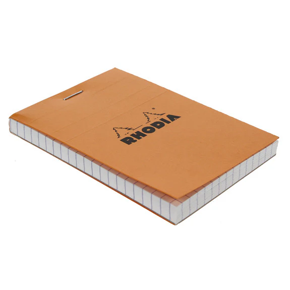 Rhodia Orange Head Stapled Pad 7.4X10.5Cm Sq.5X5 11200C