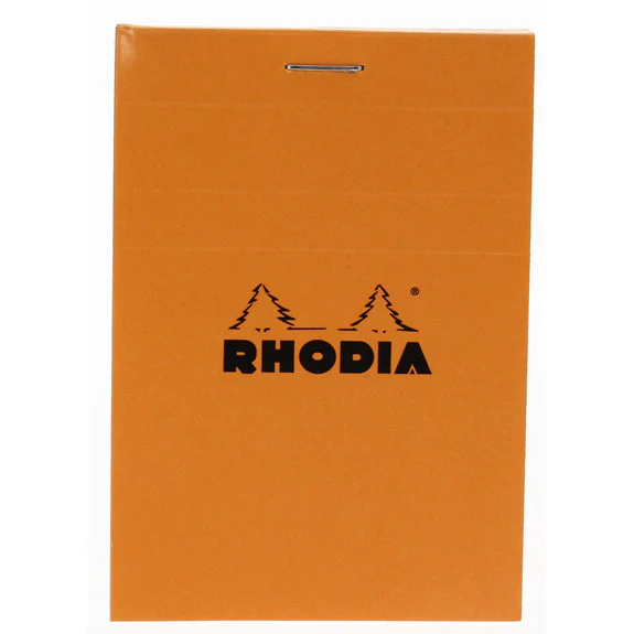 Rhodia Orange Head Stapled Pad 7.4X10.5Cm Sq.5X5 11200C - Image 3