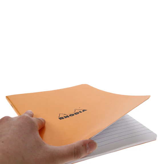Rhodia Orange Side Stapled Notebook. 148X210 48S Lined 119188C - Image 2