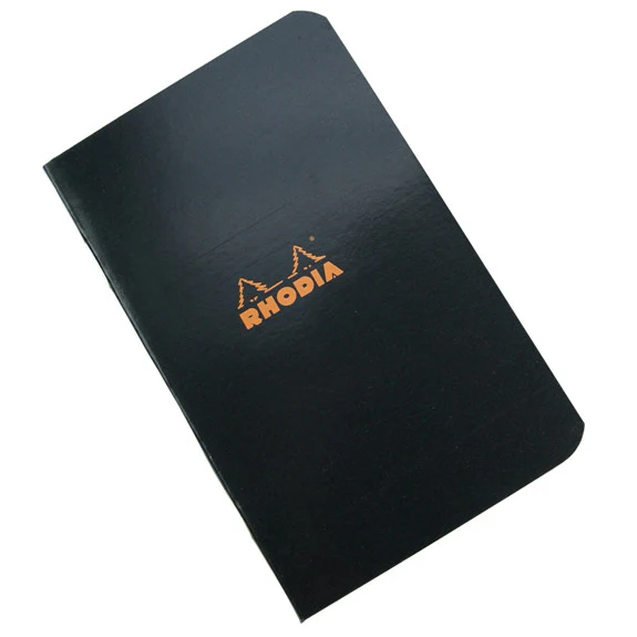 Rhodia Small Squared Pad Black 7.5 x 12 cm