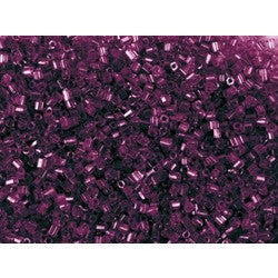 2 Cut Beads Blackberry Silver Inclusion 2mm