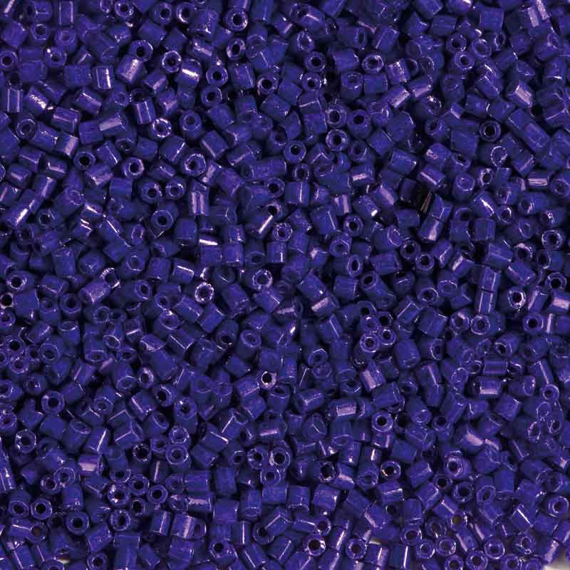 2 Cut Beads Dark Blue Opaque 2mm