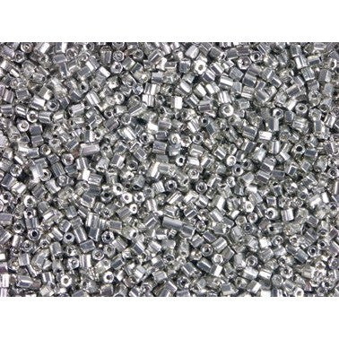 2 Cut Beads Silver 2mm