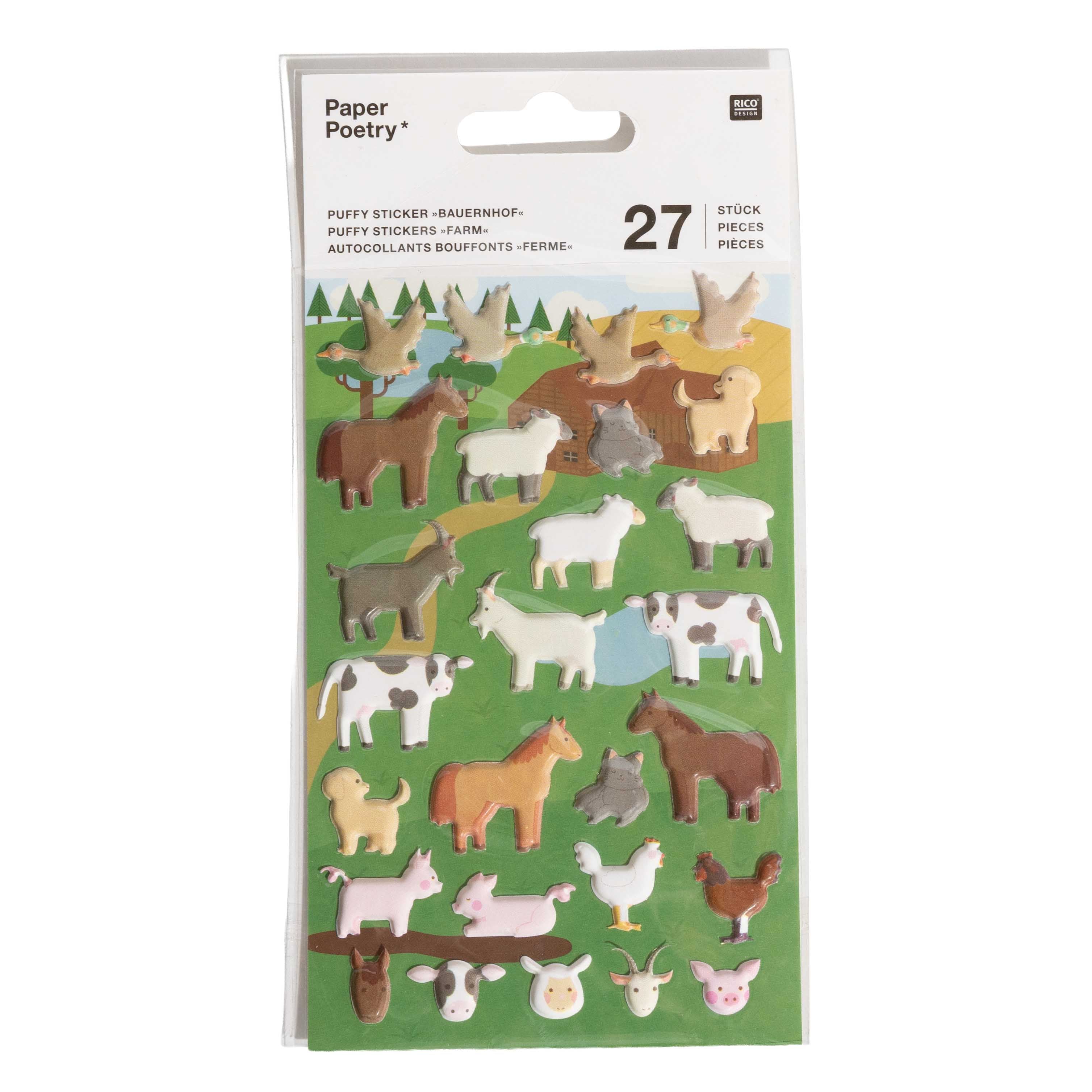 Paper Poetry 3D Farm Stickers