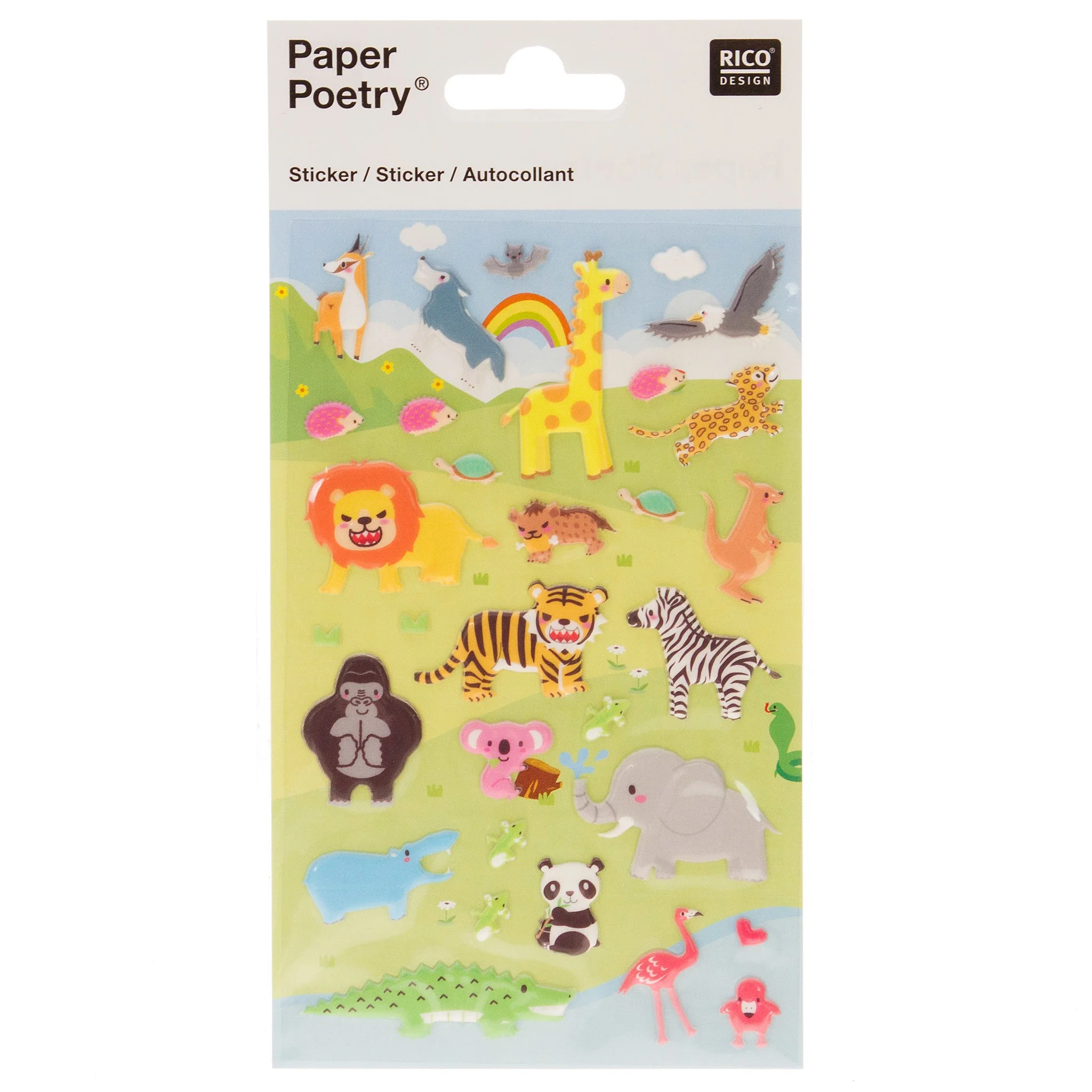 Paper Poetry 3D Zoo Stickers