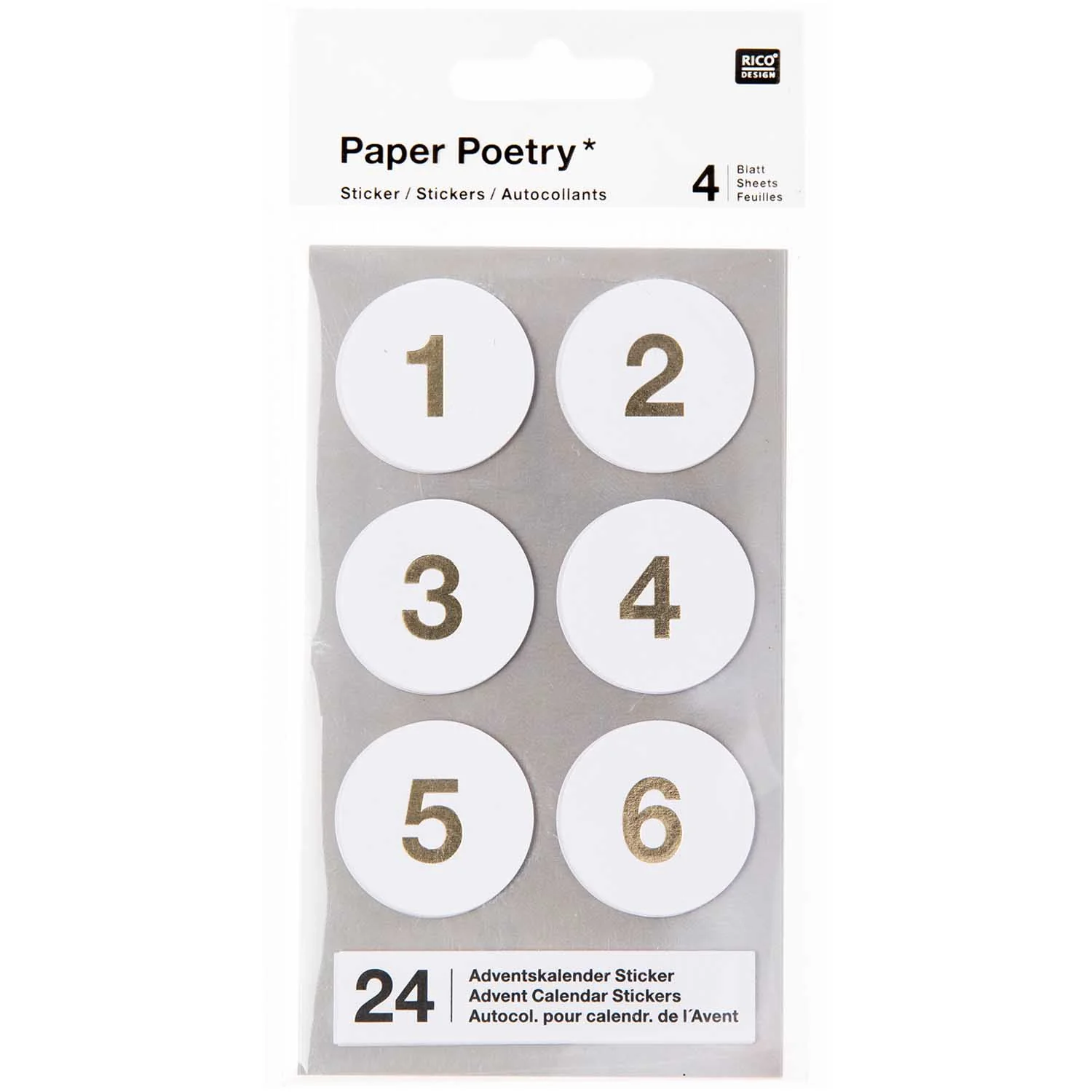 Rico Advent Calender Stickers Black
