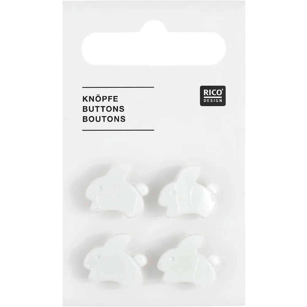 Rico Button Bunny 4pk