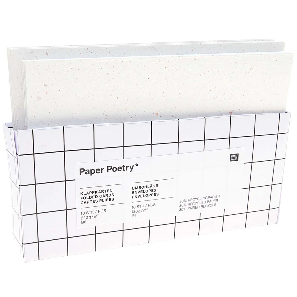 Paper Poetry Card Set B6 Off White