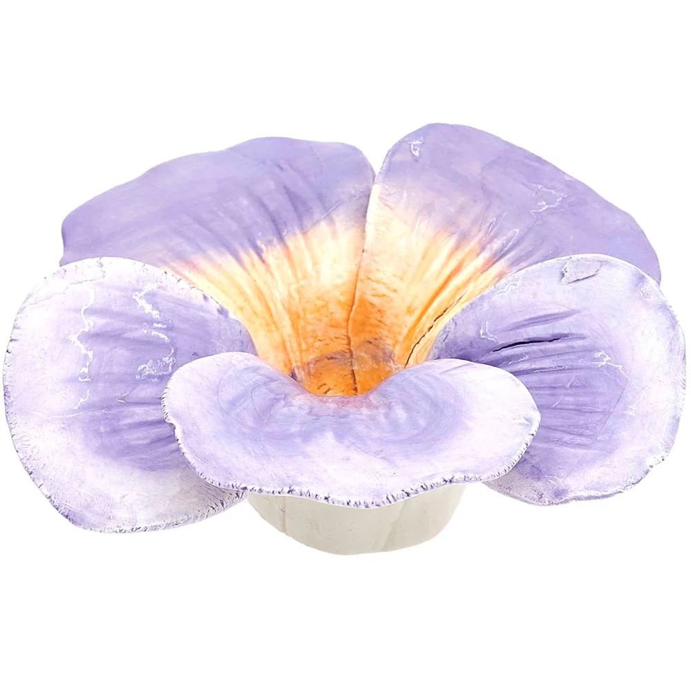 Rico Ceramic Candle Holder Pansy Purple
