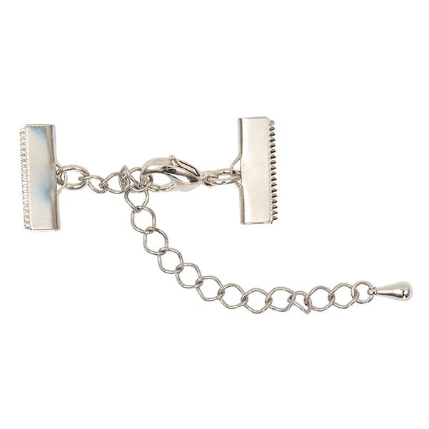 Rico Clamp Fastener with Carabiner Silver 15mm
