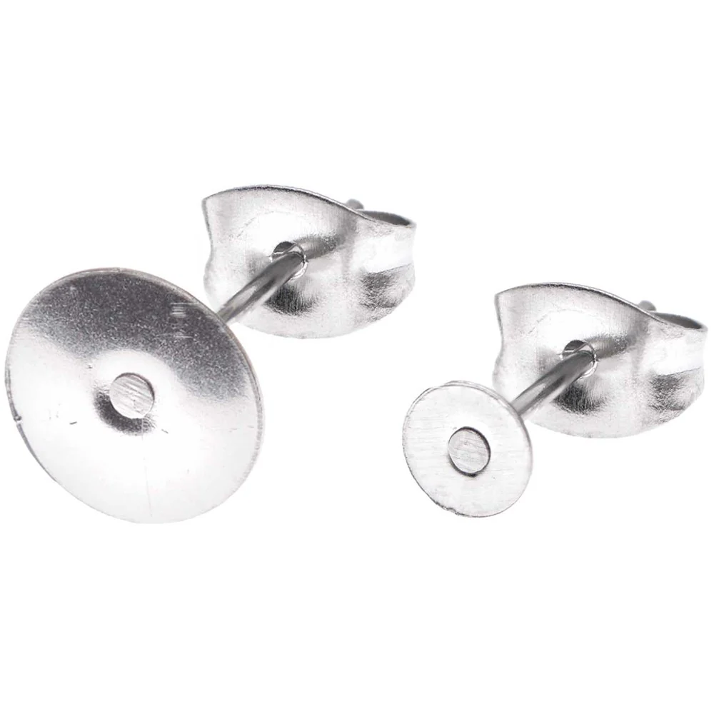 Rico Resin Ear Studs / Glue Surface Round