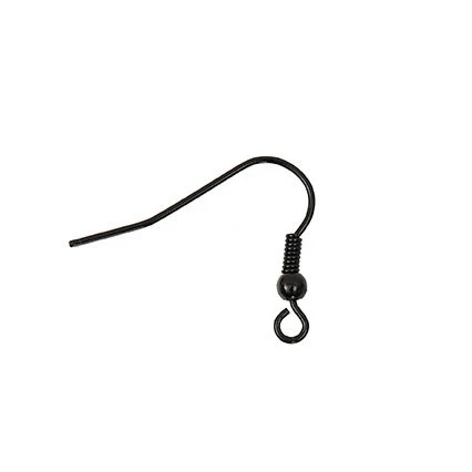 Rico Earring Hooks Black 22mm