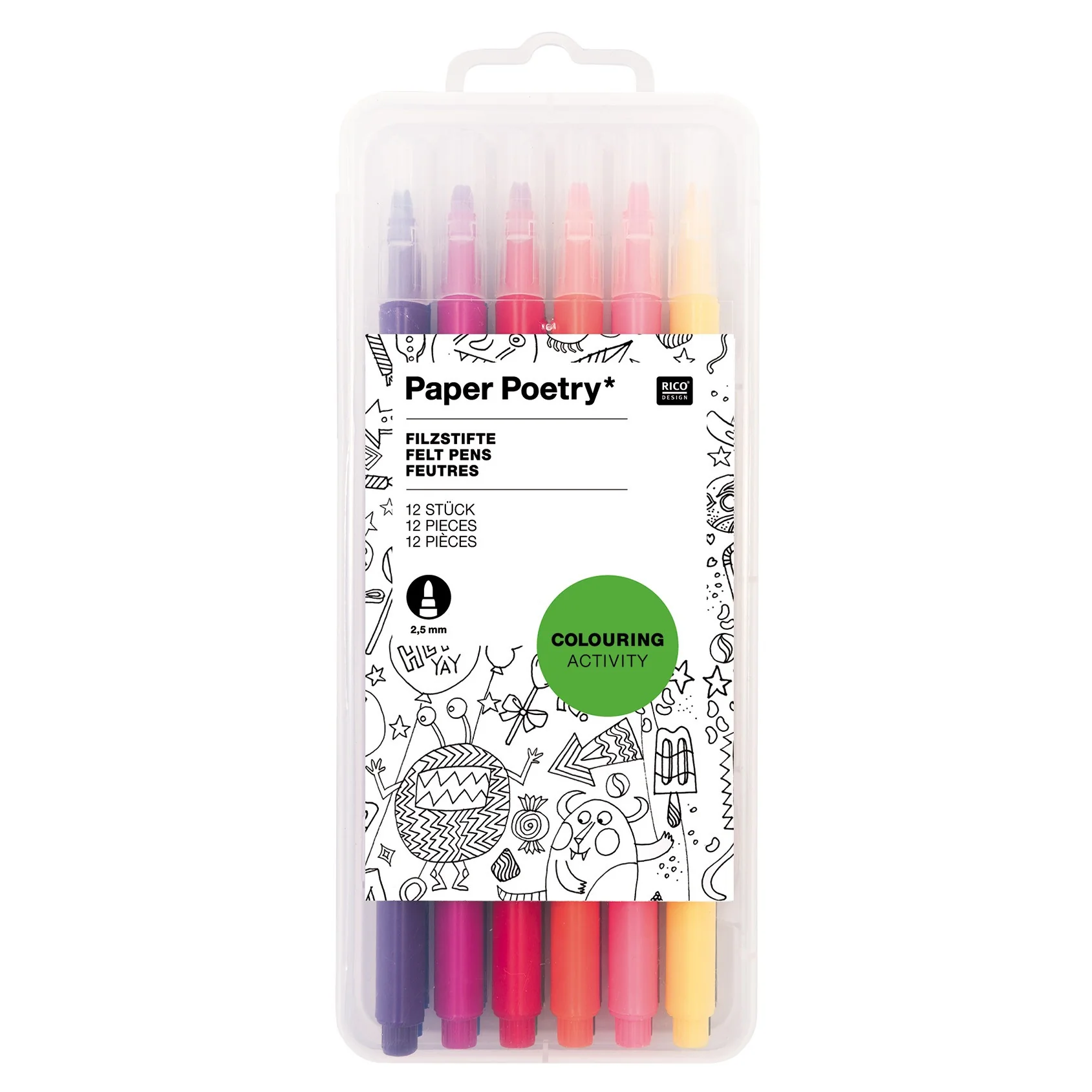 Paper Poetry Felt Pens 12pk