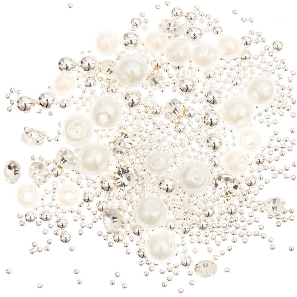 Resin Filling Pearls / Diamonds / Beads Silver 13.5g