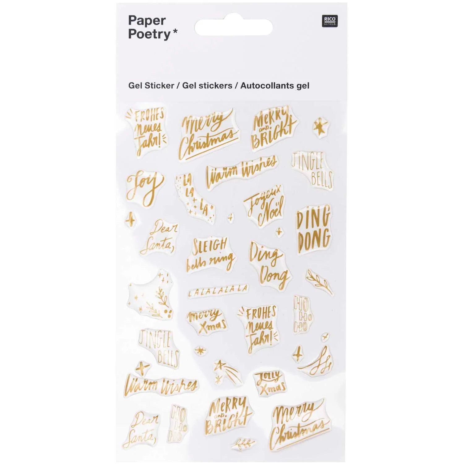 Paper Poetry Gel Stickers Jolly Christmas