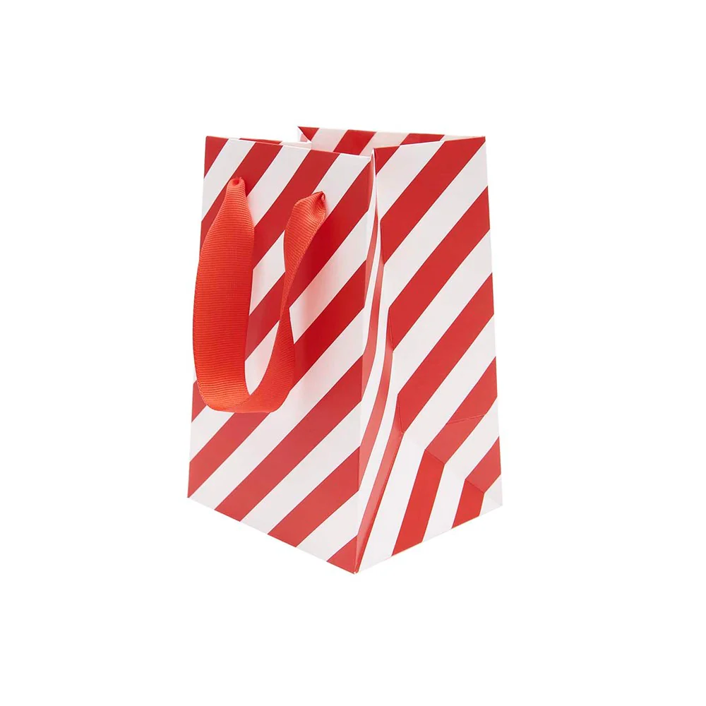 Paper Poetry Gift Bag Stripes Red / White XS