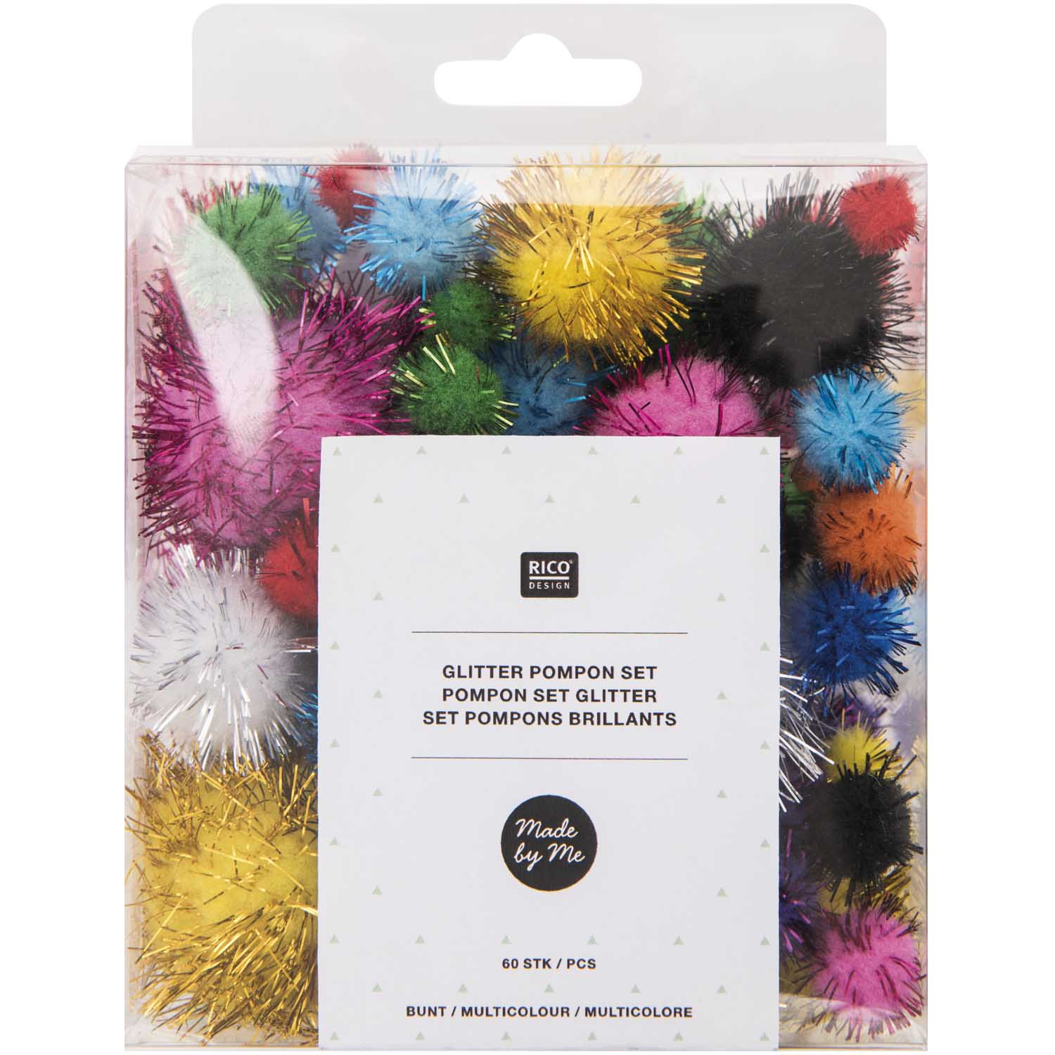 Made By Me Glitter Pompom Set Multicolour