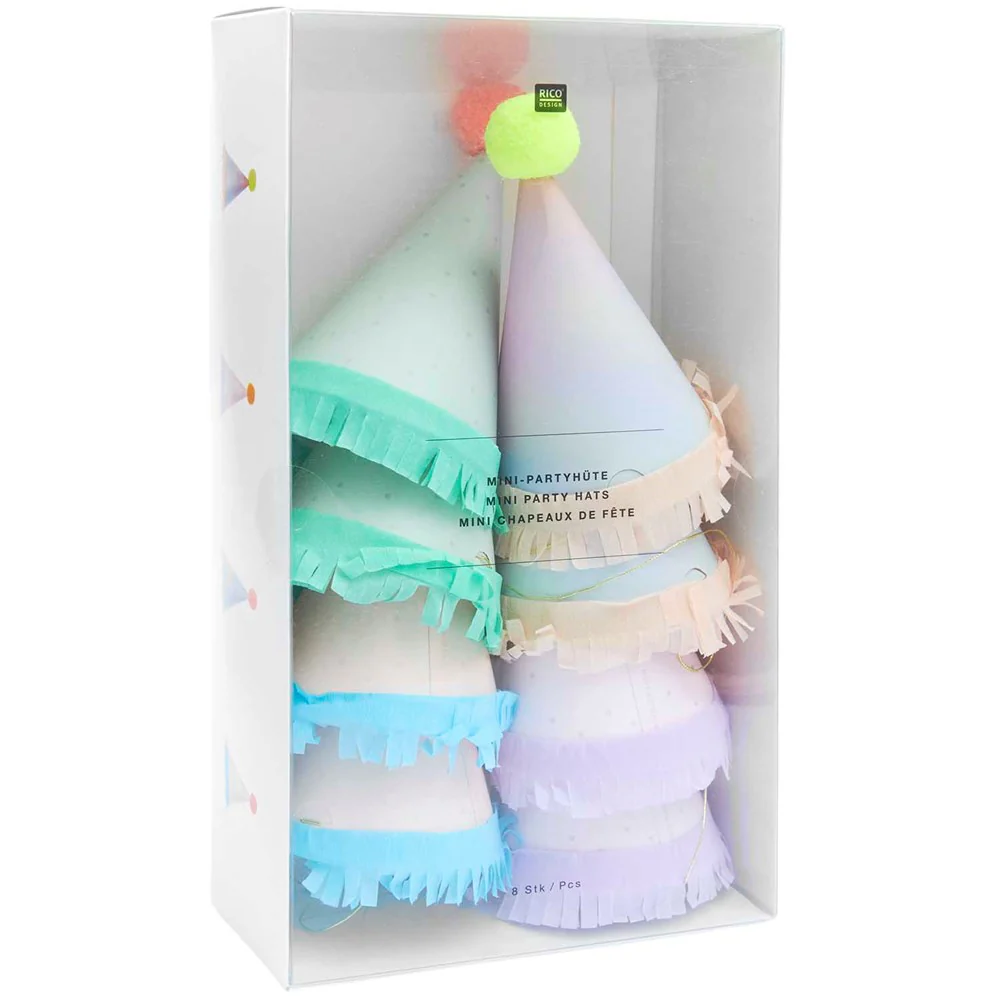 Rico Mini Party Hats 8pk