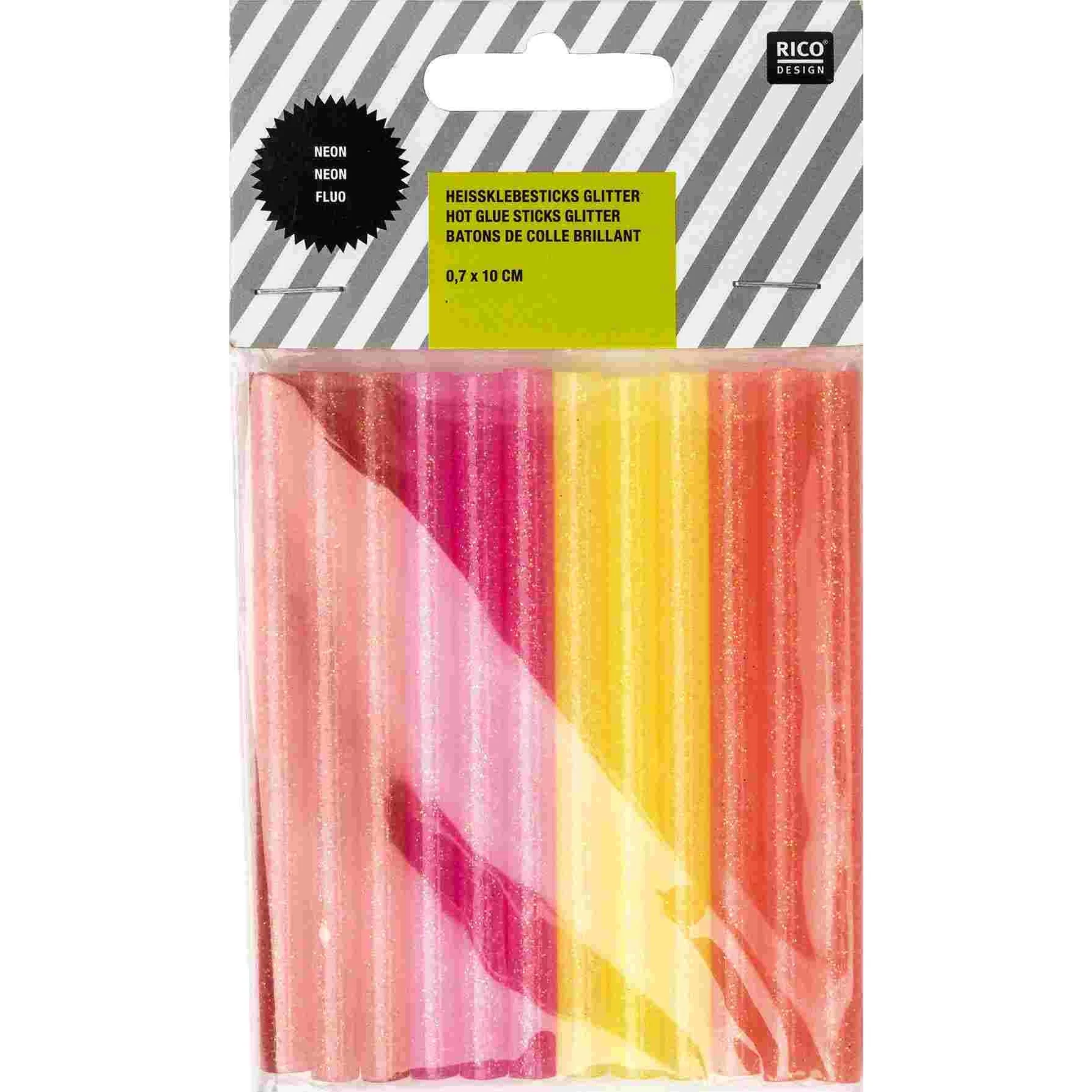 Rico Hot Glue Sticks Glitter Neon