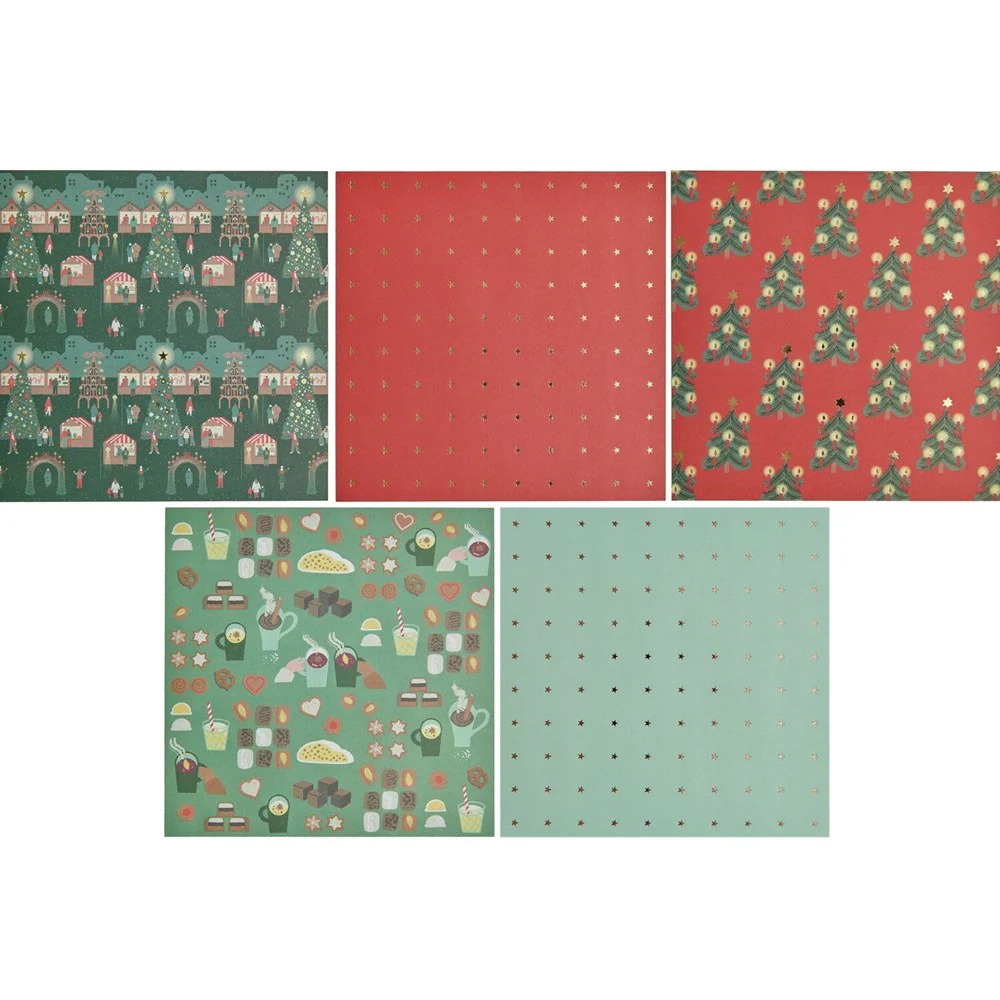 Paper Poetry Origami Paper Christmas Market 15 x 15cm - Image 2
