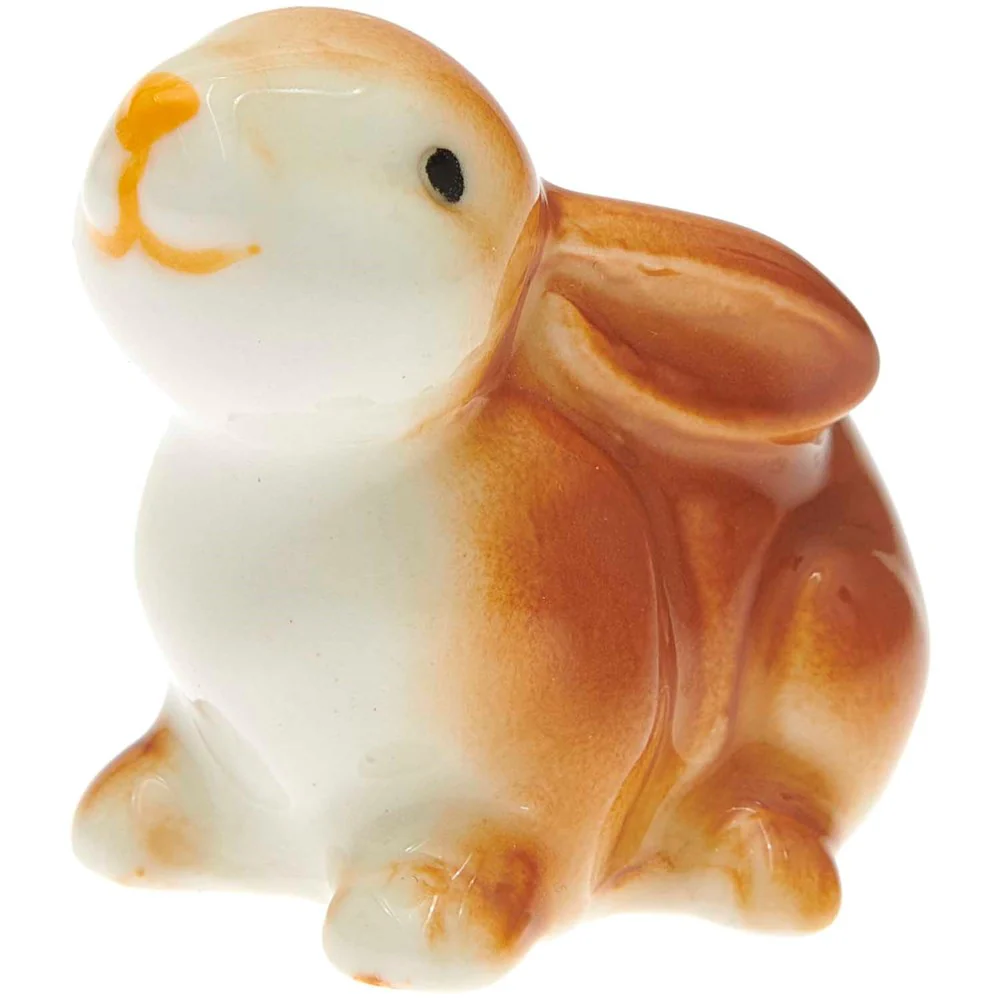 Rico Porcelain Rabbit Sitting Brown