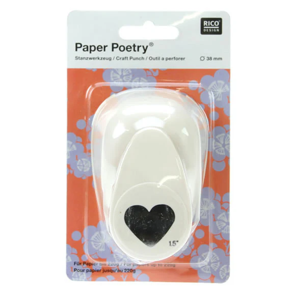 Paper Poetry Punch Heart 38mm