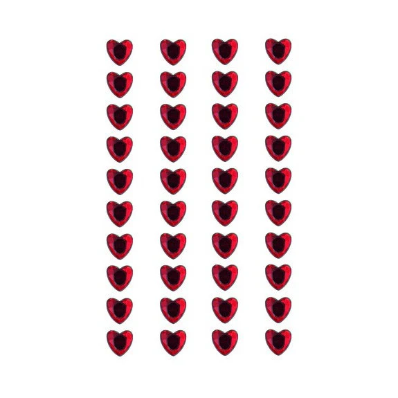 Paper Poetry 8mm Rhinestone Red Heart Stickers