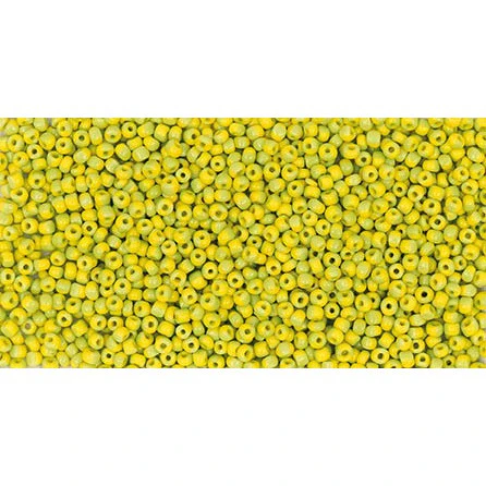 Rocailles 2mm Green Yellow Beads