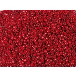 Rocailles 3.1mm Red Opaque Beads