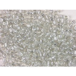 Rocailles 4mm Silver Transparent Inclusion Beads