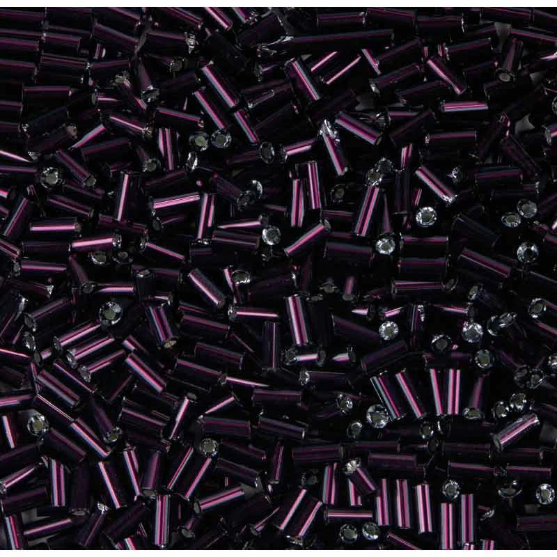 Rod Shaped Blackberry Silver Beads 6.75mm