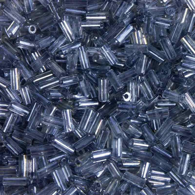 Rod Shaped Black Transparent Beads 6.75mm