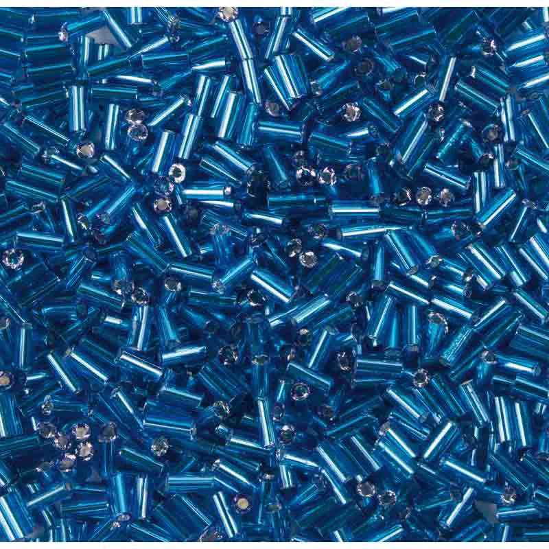 Rod Shaped Turquoise Silver Beads 6.75mm