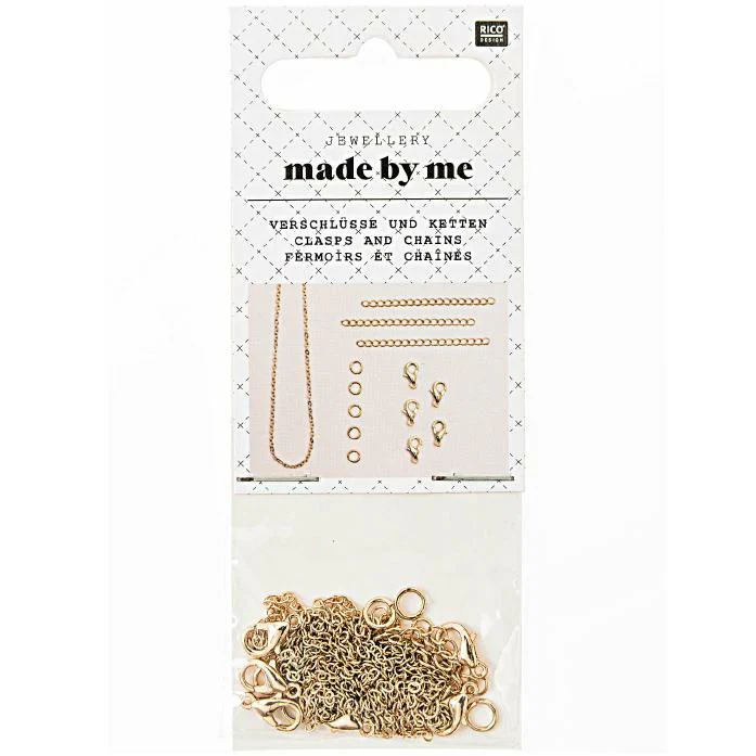 Rico Clasps and Chains Gold 14pcs