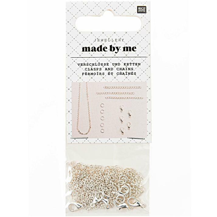 Rico Clasps and Chains Silver 14pcs
