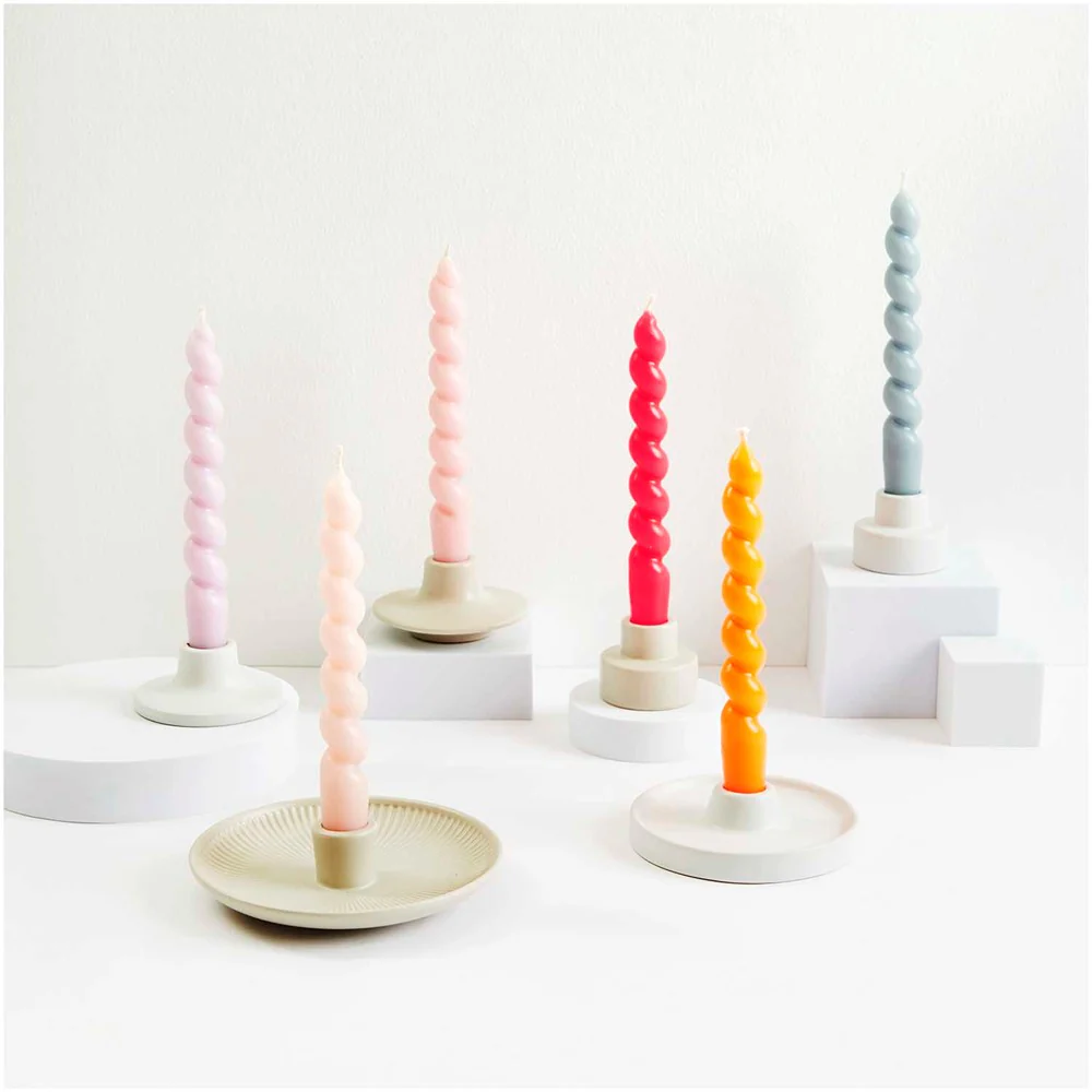 Rico Candle Spiral Soft Mauve - Image 3