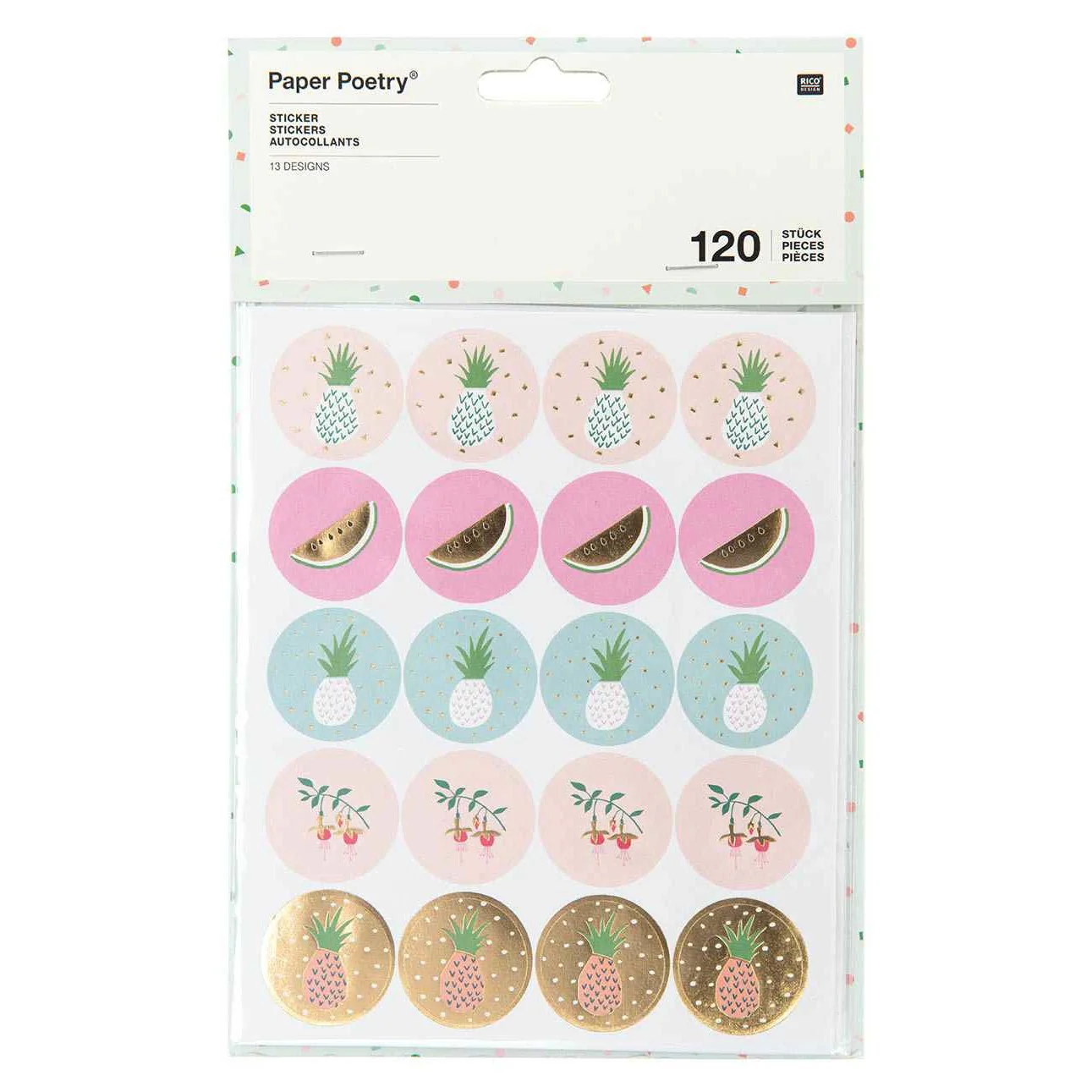 Paper Poetry Tropic Spring Pineapple Stickers