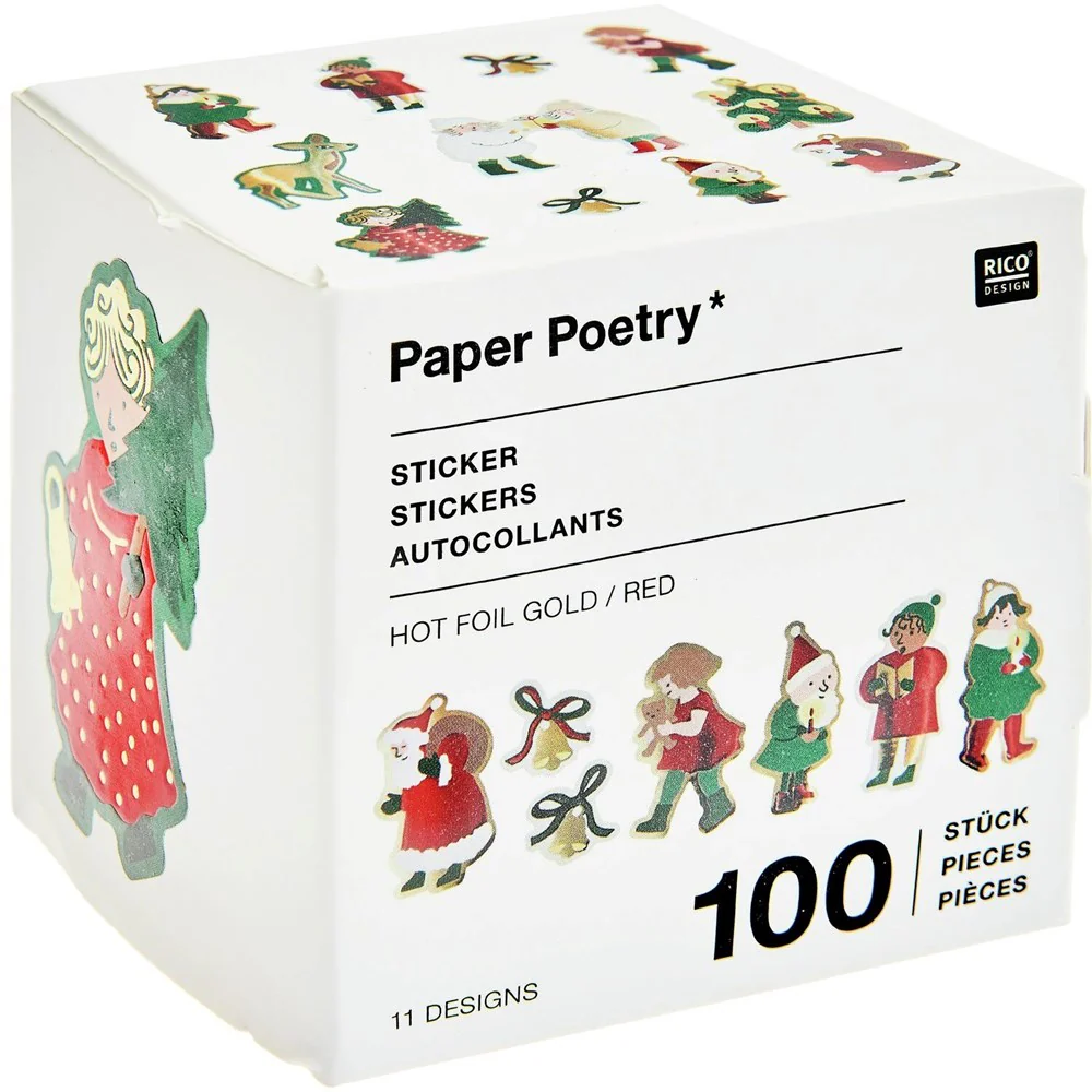 Paper Poetry Children Christmas Stickers