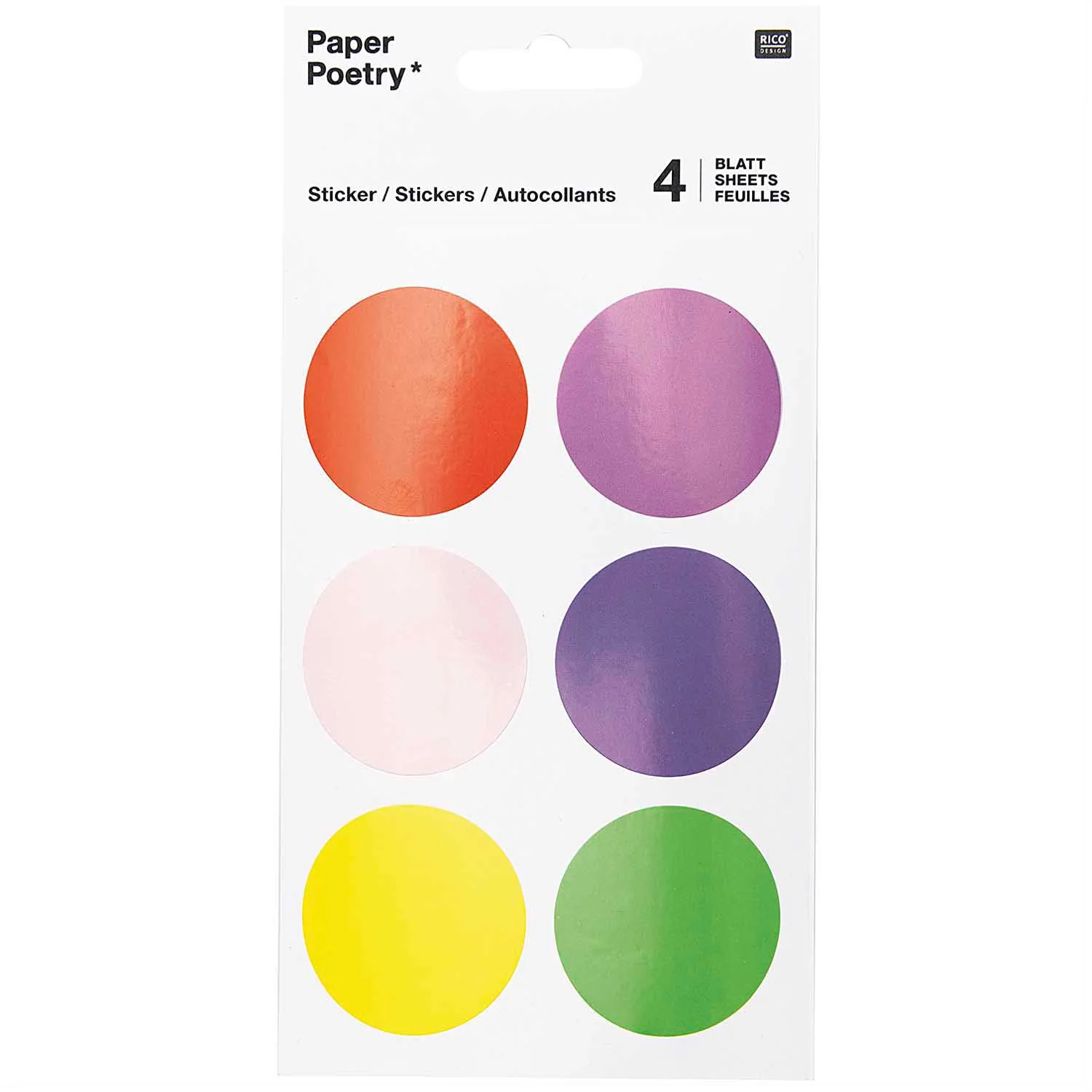 Paper Poetry Multicoloured Circle Stickers
