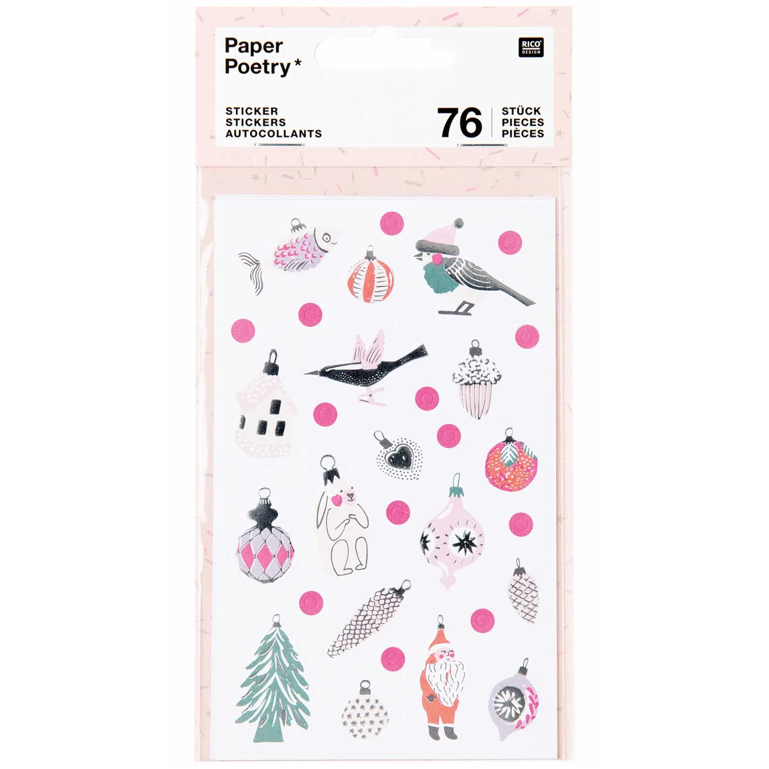 Paper Poetry Pastel Nostalgic Christmas Stickers