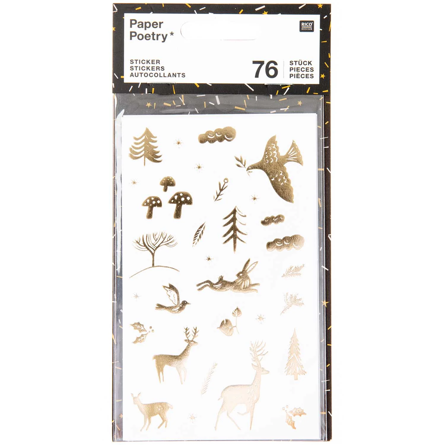 Paper Poetry White Nostalgic Christmas Stickers