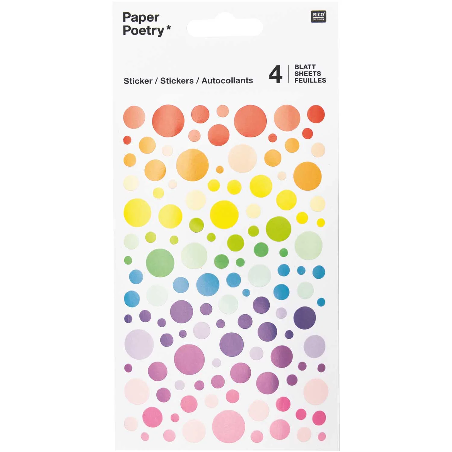 Paper Poetry Colourful Circle Stickers