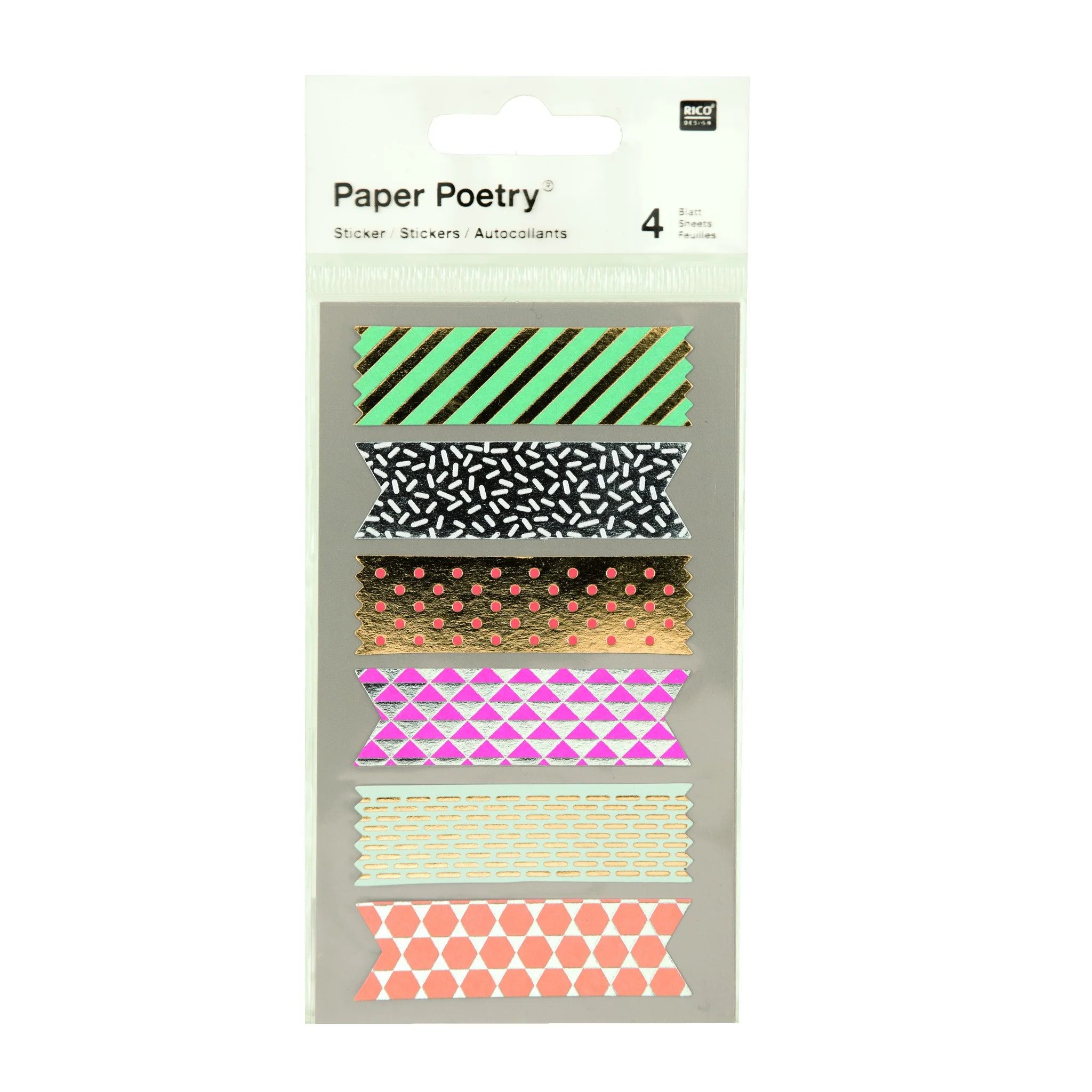 Paper Poetry Metallic Tape Stickers