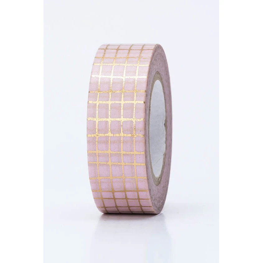 Paper Poetry Tape Hot Foil Gold Grid