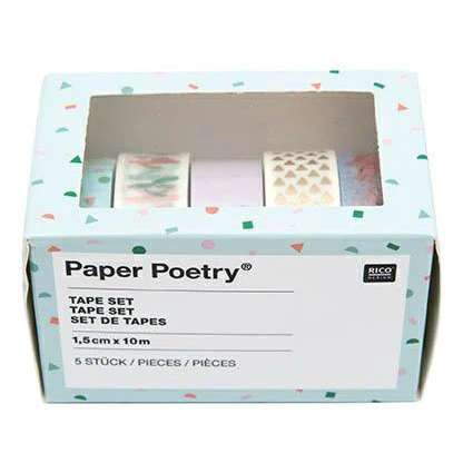 Paper Poetry Tape Set Tropical Spring / Flamingo