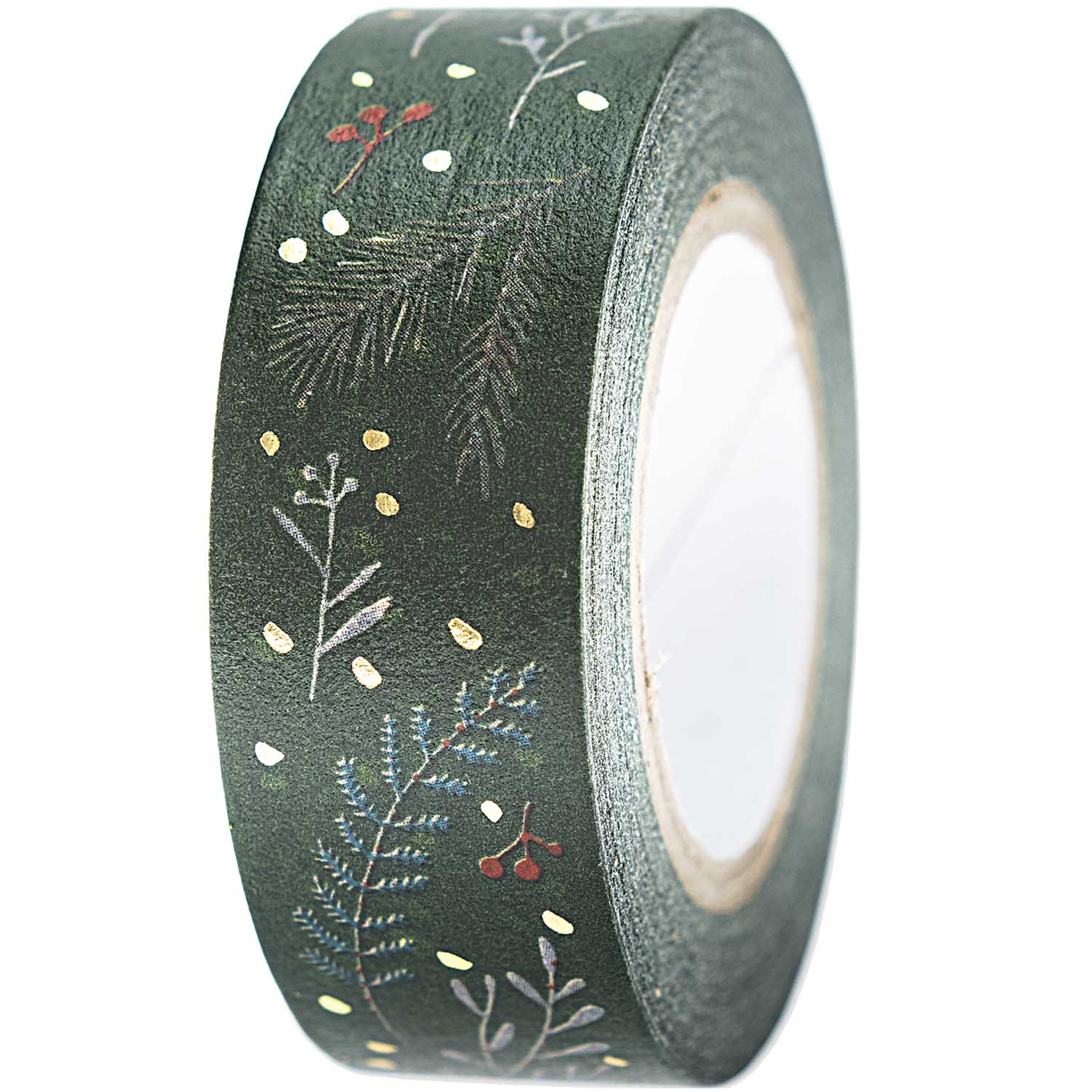 Paper Poetry Tape Nostalgic Christmas Twigs Green