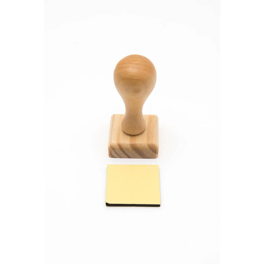 Paper Poetry Wooden Stamp Handle Square